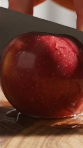 the most satisfying apple cut you"ll ever see