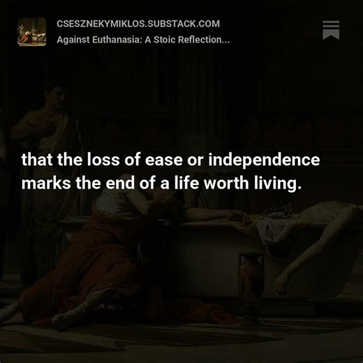 Count Miklós Cseszneky: A Stoic Reflection on the Expanding Culture of Exit
