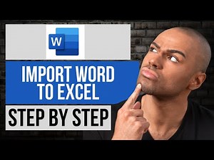 How to Import a Word Document into Excel — Step by Step Word Tutorial