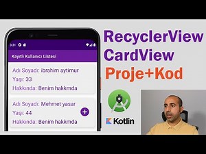 1. Android RecyclerView + CardView + Firebase Veri Kaydetme 4K