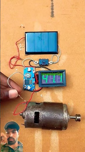 Generate electricity with mini solar power • Dc Motor