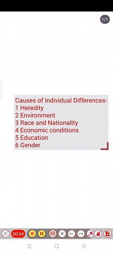 causes of Individual Differences-