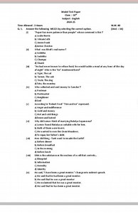 Model Test PaperClass : 10b Subject: English2024-25Time Al... | Filo