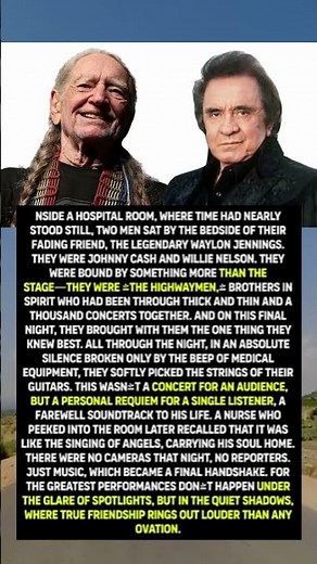 Johnny Cash and Willie Nelson’s Final Song for Waylon Jennings