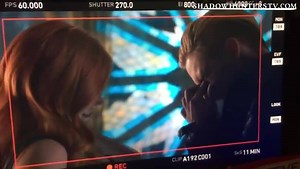 [VIDEO] Behind The Scenes of That Clace Kiss! We know everyone's heart skipped a beat when Clary kissed Jace in Major Arcana! Check out this BTS footage of Katherine and Dominic perfecting the smooch! Aaawww Dominic's adorable giggles before Katherine goes in for a romantic moment are the cutest! ~Mrs Carstairs | Shadowhunters Fans