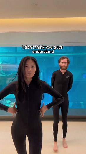 The coolest thing weve ever done @Deep Dive Dubai #scubadiving