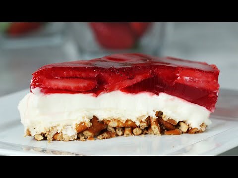 Strawberry Pretzel Cheesecake