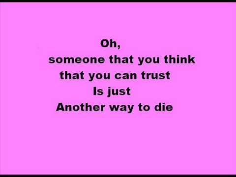 Alicia Keys feat.Jack White - Another way to die with lyrics