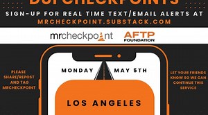 DUI Checkpoints Monday May 5th 2025