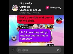 Texting Story: The Lyrics Cartoon Crossover Group Comforts Eduardo