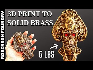 How to turn a 3D PRINT into METAL │ Lost PLA Metal Casting │ ASMR