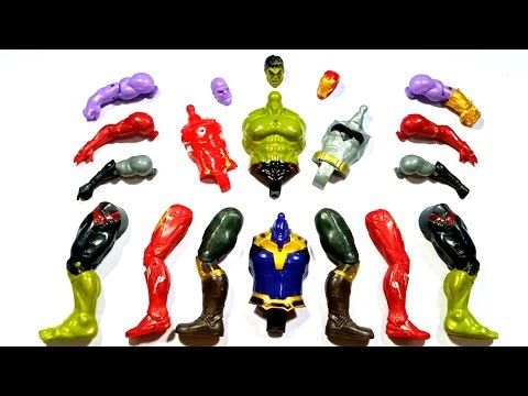 Hulk smash Batman iron-man Thanos assemble toys video 