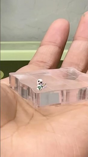 The SMALLEST character I’ve made 🌼 #polymerclay #miniature #clay #art #diy