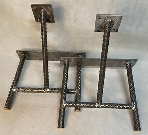 Heavy Duty 1" Rebar Coffee Table Leg Set of 2 -coffee Table Legs, Metal Table Legs, Bench Legs, Desk Legs, Rebar Table Legs, Furniture Legs - Etsy