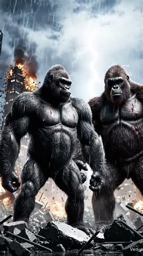 Gorilla vs King Kong Epic Fight 🦍🔥 | Monster Battle AI Video