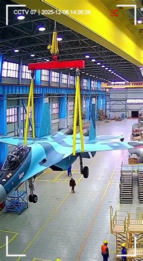 Crane's Mighty Lift ✈️ #Su35 #Shorts