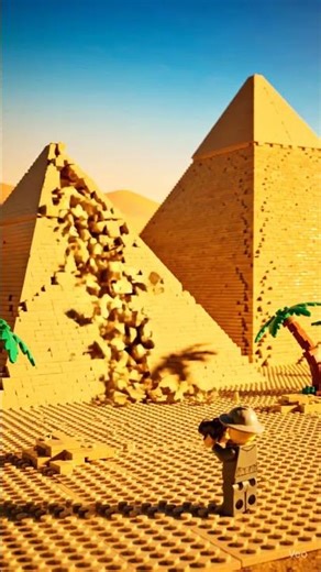 LEGO Pyramid Collapse in Egypt! 🏜️ Epic Stop-Motion Scene