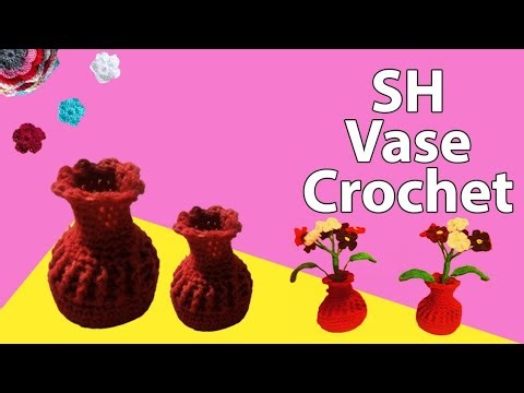 How to crochet small flower 💐vase 🌺tutorial for beginners quick & easy Step-by-step
