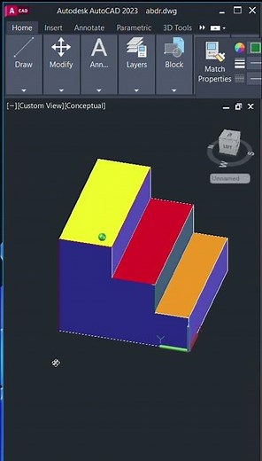 AutoCAD ISOMETRIC DRAWING FRONT, SIDE AND TOP VIEW #tutorial #autocadblocks