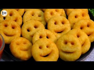 Homemade Pototo Smiley / Emoji Fries Recipe By Tasty Food || Easy Evening Snacks Idea For Kids