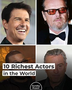 46K reactions · 8.7K shares | According to Forbes, the world’s highest-paid actor in 2020 was Dwayne Johnson, who made a whopping $87.5 million. 螺 But The Rock’s net worth is estimated at $320 million—not bad, sure, but still not enough to get him on the top 10 list.  Here are the wealthiest 10 actors in the world according to Forbes, Wealthy Gorilla, and other available sources. | Sunday Roast | Facebook