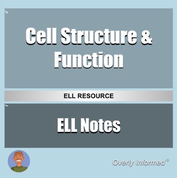 Cell Structure & Function ELL Guided Notes | Scaffolded ESL Support