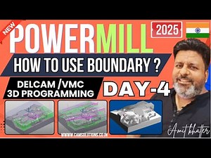 How to use Boundary in Powermill 2025 Delcam |Powermill 2025 3d Programming |Powermill Boundary Day4