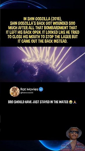 Shin Godzilla's Atomic Breath Explodes From His Back | Shin Godzilla (2016) | #shorts