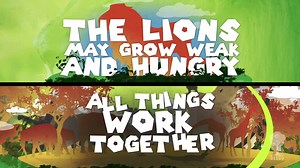 The lions may grow weak and hungry, but those who seek the Lord lack no good thing. (Psalm 34:10) | Seeds Kids Worship