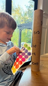 Did you know the easiest way to build early math skills is through hands-on play, not worksheets or memorization? 🧠 What a simple activity like this builds: • Number sense • Mental math • Visual scanning and focus • Fine motor coordination • Confidence through play Kids learn math best when they can touch it, move it, and see it. Every time they roll the tube, solve the equation, match the sum, or draw it out on a little whiteboard, they’re wiring the parts of the brain that make math click. 👇
