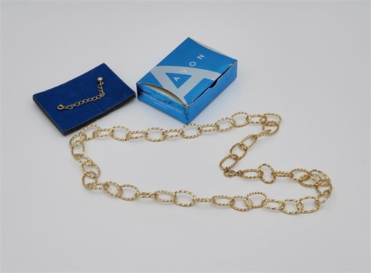 Vintage Avon Gold Tone Twist Link Necklace | Y2K Chunky Chain (NIB) - Etsy