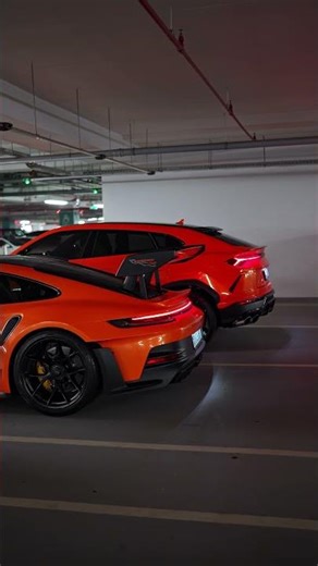 Porsche GT3RS & Lamborghini Urus 🧡⚡ #luxurycar #deltarentalsdubai #fastandfurious #deltarentals #go