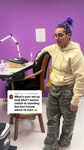 Replying to @𝔍𝔢𝔫𝔫𝔞 This is the chairs/stools I use when working as a standing nail artist 🥰 #nailinspo #nailartist #nailbusiness #nailtutorial #nailtok