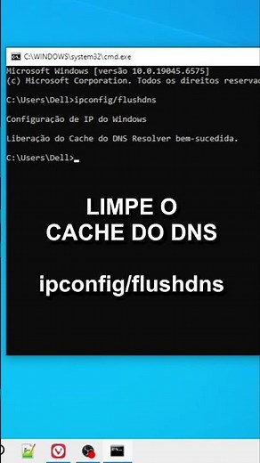 COMO LIMPAR O CACHE DO DNS PELO CMD (PROMPT DE COMANDO)