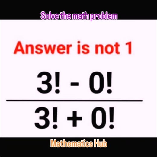 Mathematics Hub on Instagram: "Solve the math problem #mathproblems #viralreels #viral #maths #solve #simplify"
