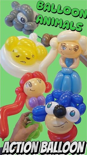 Balloon Animals Made by Action Balloon 3.0 #balloonart #balloonanimals #ballooncharacter