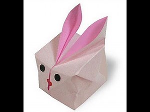 How to Make an adorable inflatable origami bunny cube