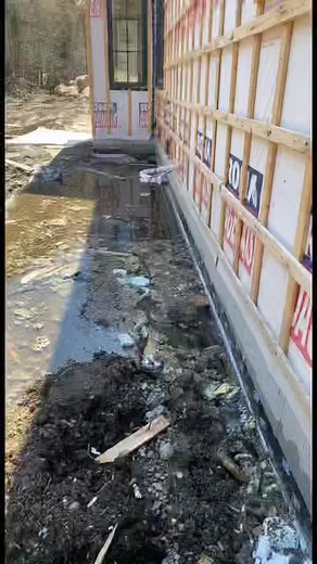 Construction Site Overview: Foundation and Materials