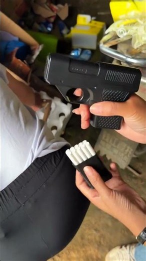 1️⃣ Best creative gift ideas - Gun Shape Secret Storage Jet Flame Lighter ( # 2456 ) ‪