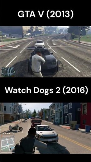 GTA 5 vs Watch Dogs 2: Aiming at Drivers 🔫🏎️