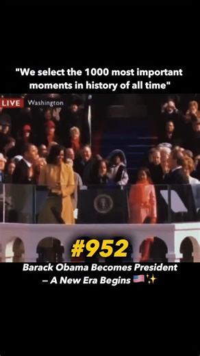 Explaining History on Instagram: "On January 20, 2009, history was made. Barack Obama took the oath of office and became the 44th President of the United States — the first African American ever to hold the position 🇺🇸🕊️. Standing before millions in Washington D.C., his message of hope and change echoed across the world 🌍✨. For many, it was more than a political victory — it was the realization of a dream once thought impossible. This day symbolized a turning point — proof that determination