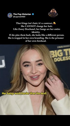 Why she is too scared to change her hair#SabrinaCarpenter #Hair #Bangs #Branding #Style