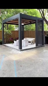 2.3K reactions · 239 shares | Bring some new ideas to summer. This intelligent electric pergola will surely meet all your requirements.#pergola #awning #sunshade #gazebo #garden #design #gmoutdoor #tkasi | Gibson John | Facebook