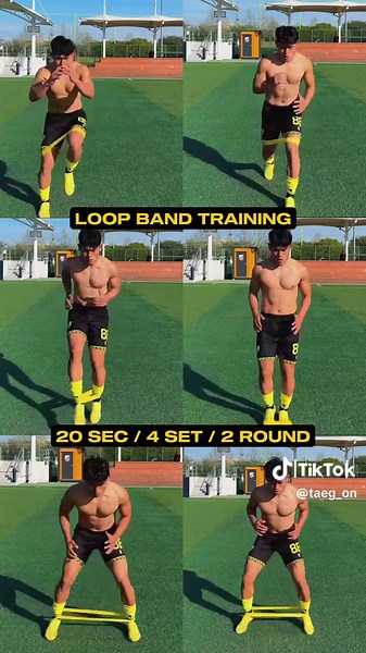 효과적인 축구 훈련 루프 밴드 운동