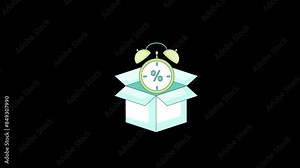 Limited offer discount icon, get deal with special purchases time.