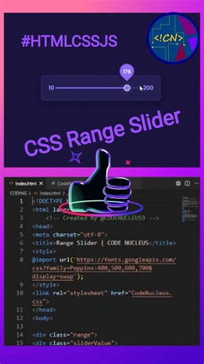 💖 CSS Range Slider is Really 🥶 Make in 15 Sec HTML CSS JS #coding #htmlcssjs #webdevelopment #shorts