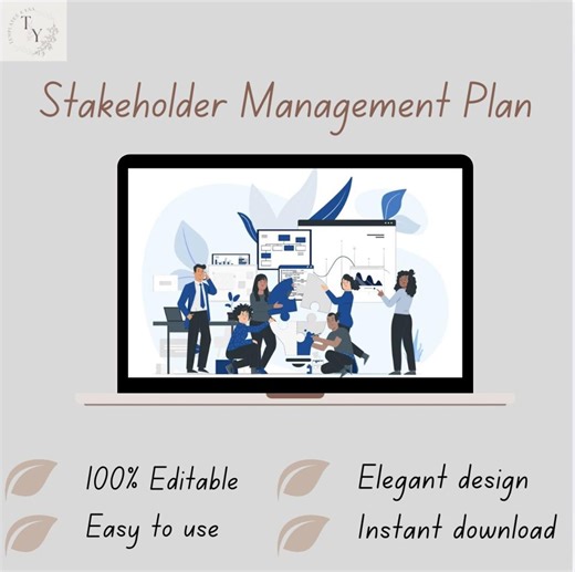Stakeholder Management Plan Template (word) | Editable Stakeholder Analysis - Etsy