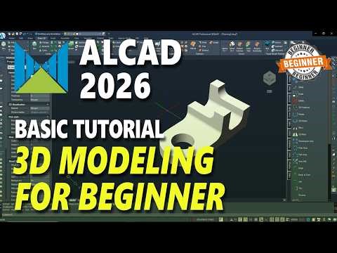AlCAD 2026 Basic 3D Modeling Tutorial For Beginner