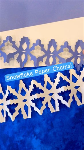 ❄️ Snowflake Paper Chains! #sparkleandsplatter