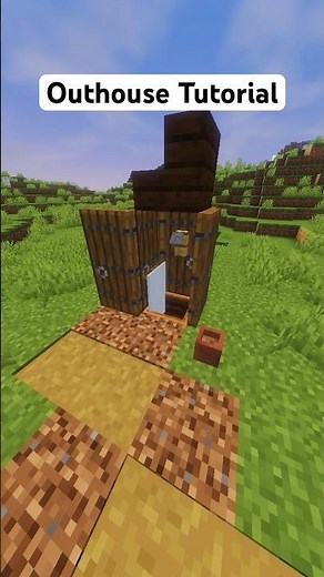 Outhouse Tutorial in Minecraft #shorts
